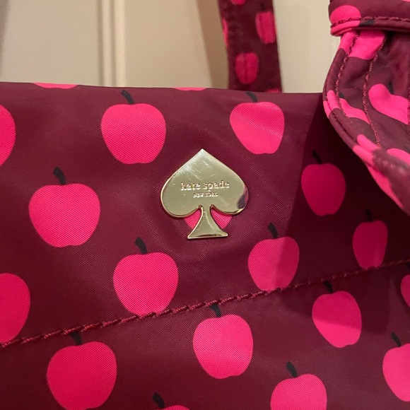 Kate Spade New York Flatiron Sophia Grace Baby Diaper Mothers Bag Red Apple - Picture 3 of 7
